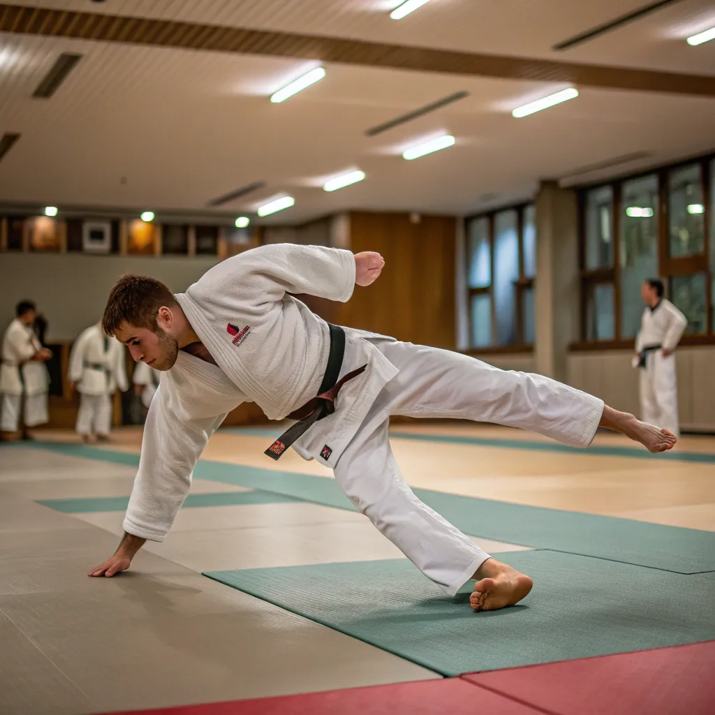 James practicing Judo