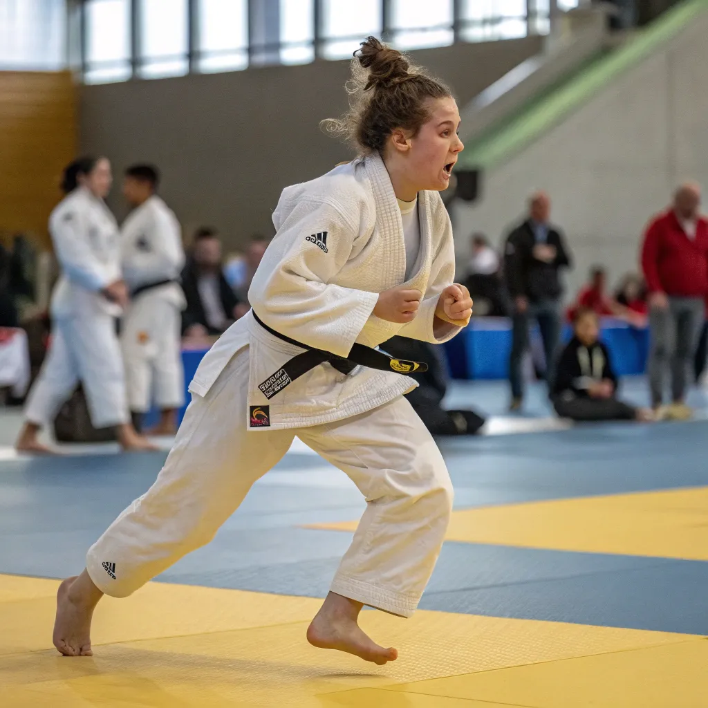 Emily in Judo competition